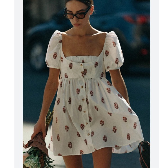 Ciao Lucia Dresses & Skirts - Ciao Lucia Diana Dress Printed Blush Cottage Floral Mini Size XS